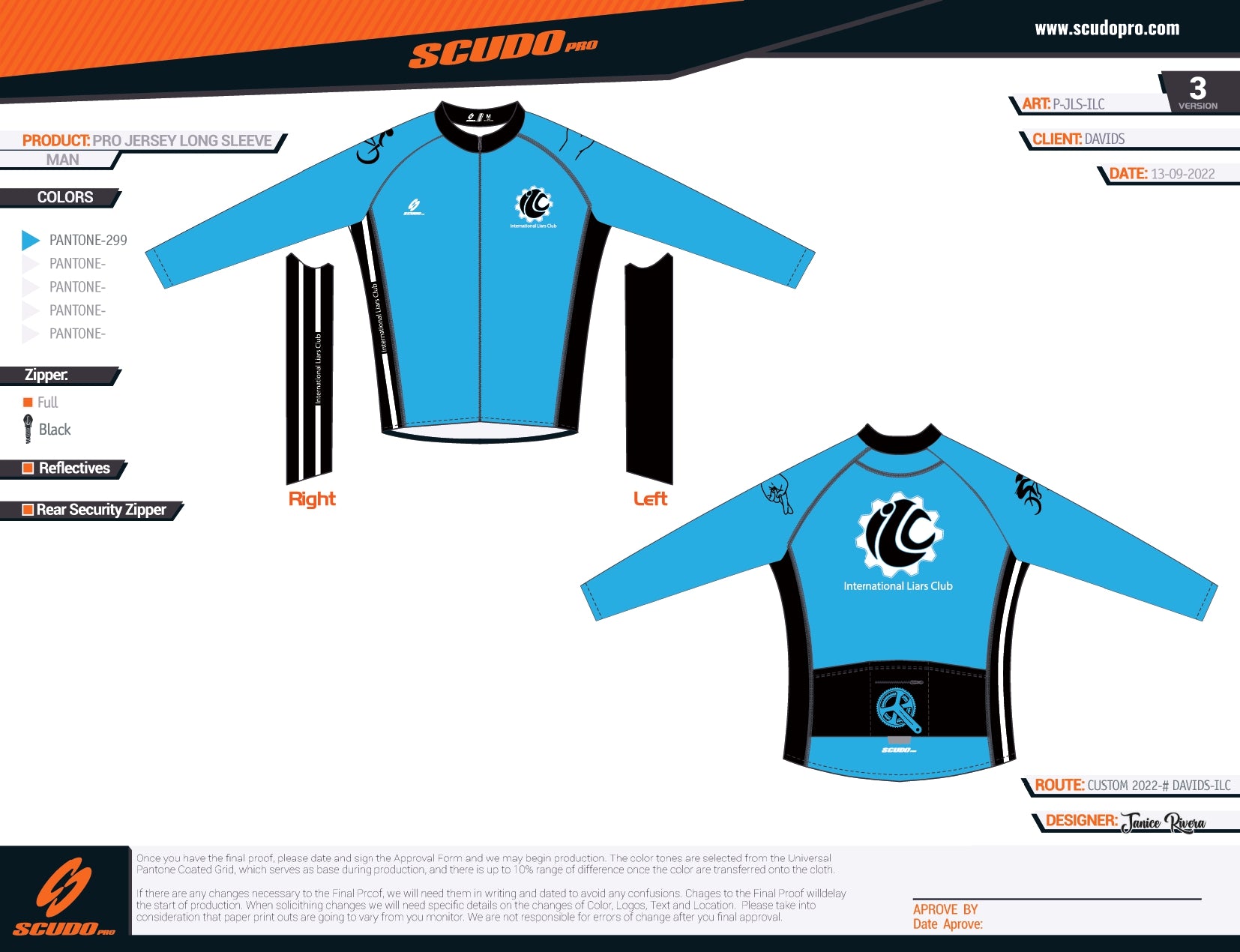 ILC | Pro Fit | Long Sleeve Cycling Jersey | Men and Women