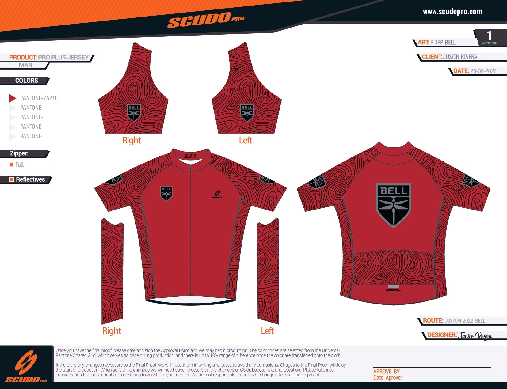 BELL | PRO+ | RED Short Sleeve Cycling Jersey | Men and Women