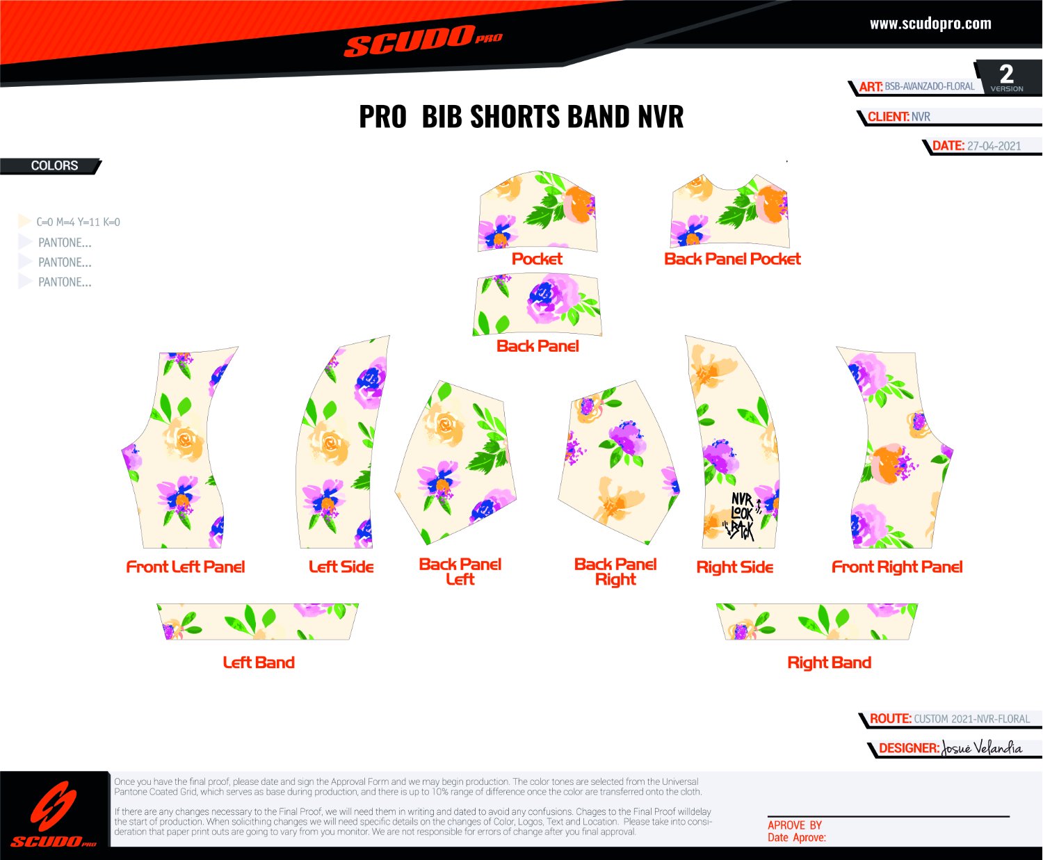 NVRLB | PRO-BIB Cycling Short Floral | Men and Women