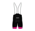 Tap and Pedal | PRO-BIB Cycling Short Black - Pink Grippers | Men and Women