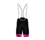 Tap and Pedal | PRO-BIB Cycling Short Black - Pink Grippers | Men and Women