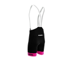 Tap and Pedal | PRO-BIB Cycling Short Black - Pink Grippers | Men and Women
