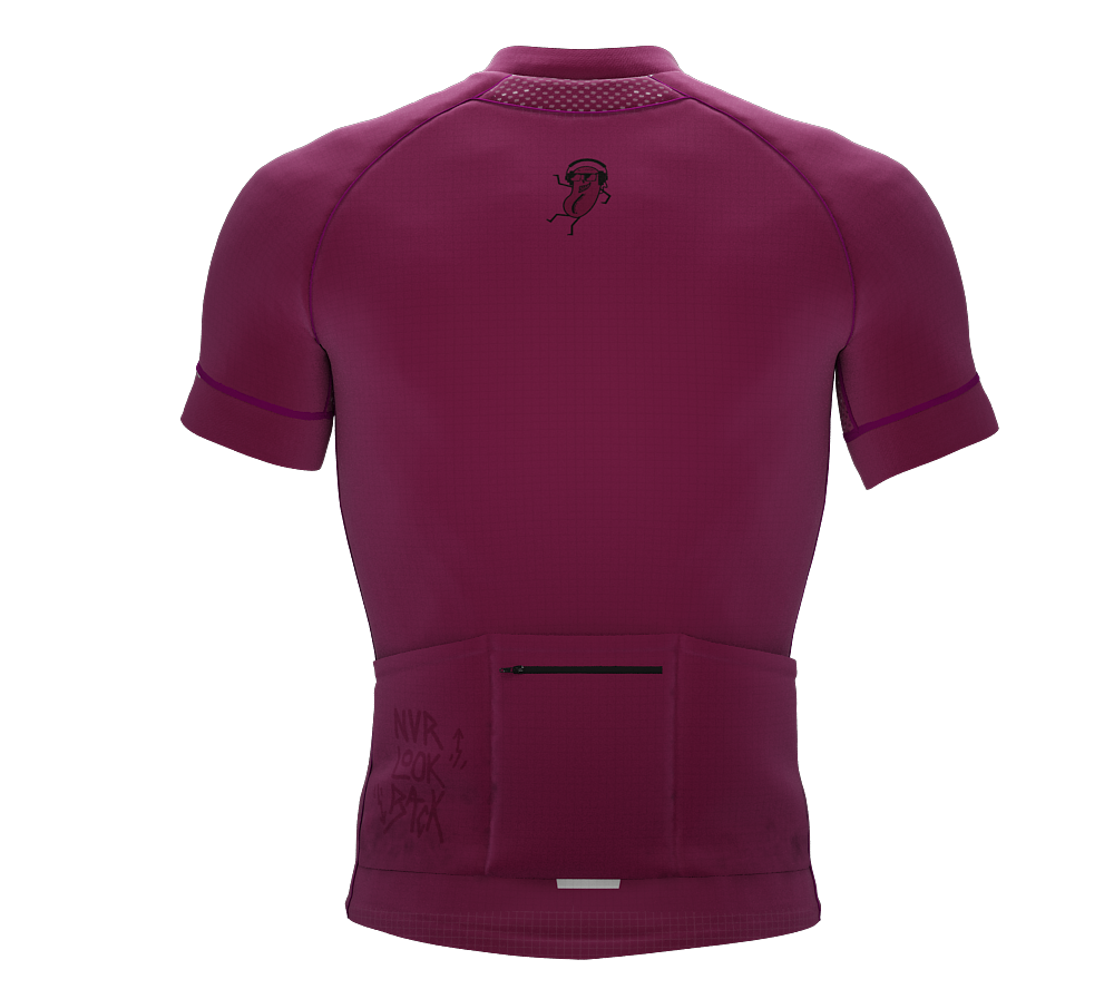 NVRLB | PRO-Fit Short Sleeve Cycling Jersey  | BURGUNDY | Men and Women