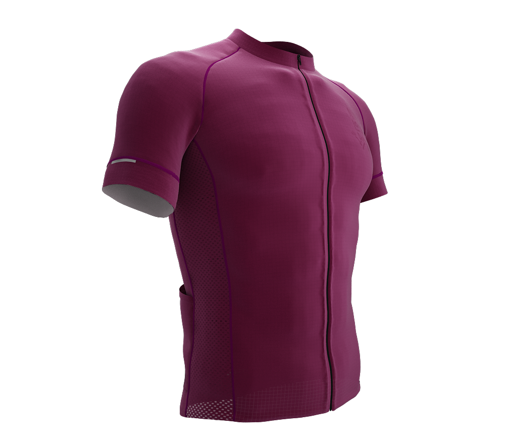 NVRLB | PRO-Fit Short Sleeve Cycling Jersey  | BURGUNDY | Men and Women