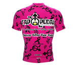 Tap and Pedal  Black logos - Pink | PRO-Fit  | Short Sleeve Cycling Jersey | Men and Women