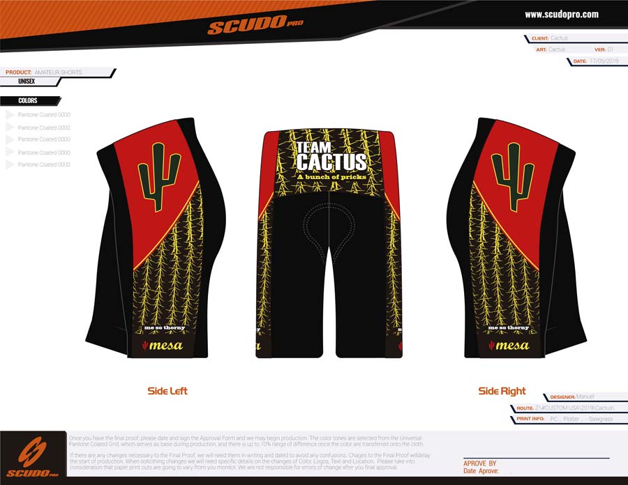 Cactus | Amateur- Cycling short  | Delux Pad | Men and Women