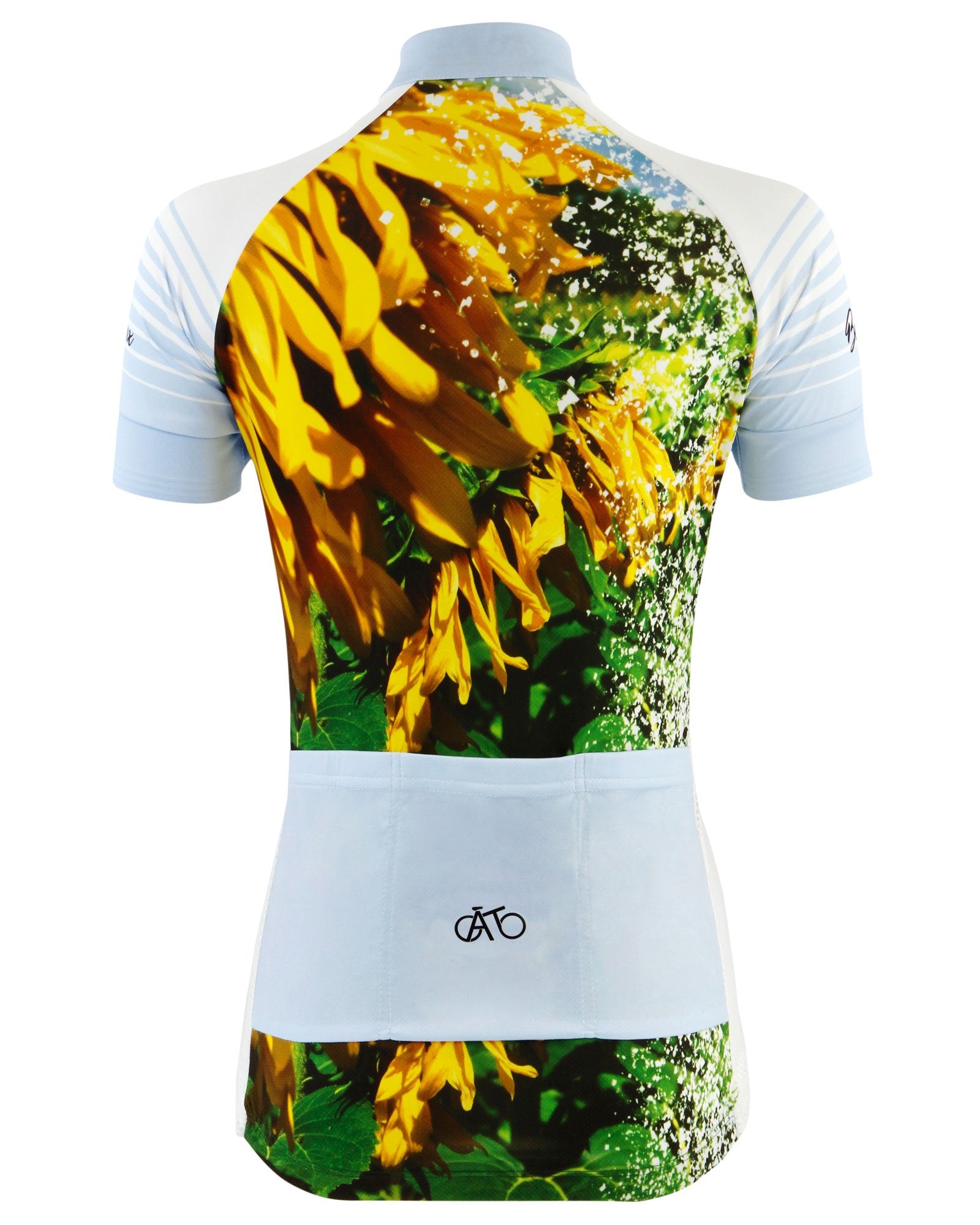 AT | Club Fit | Short Sleeve Cycling Jersey Bordeaux - Sunflower | WOMEN
