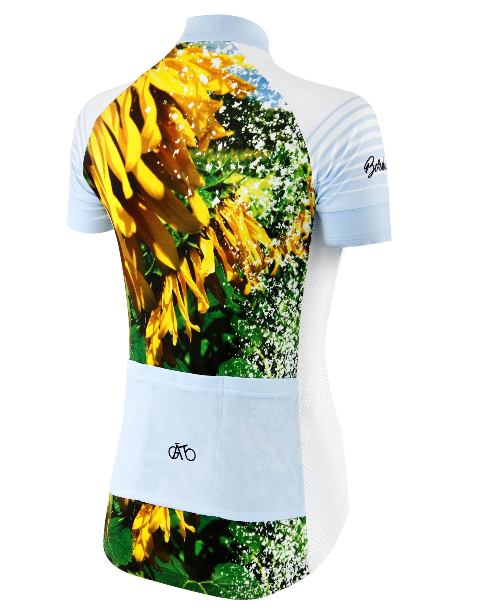 AT | Club Fit | Short Sleeve Cycling Jersey Bordeaux - Sunflower | WOMEN