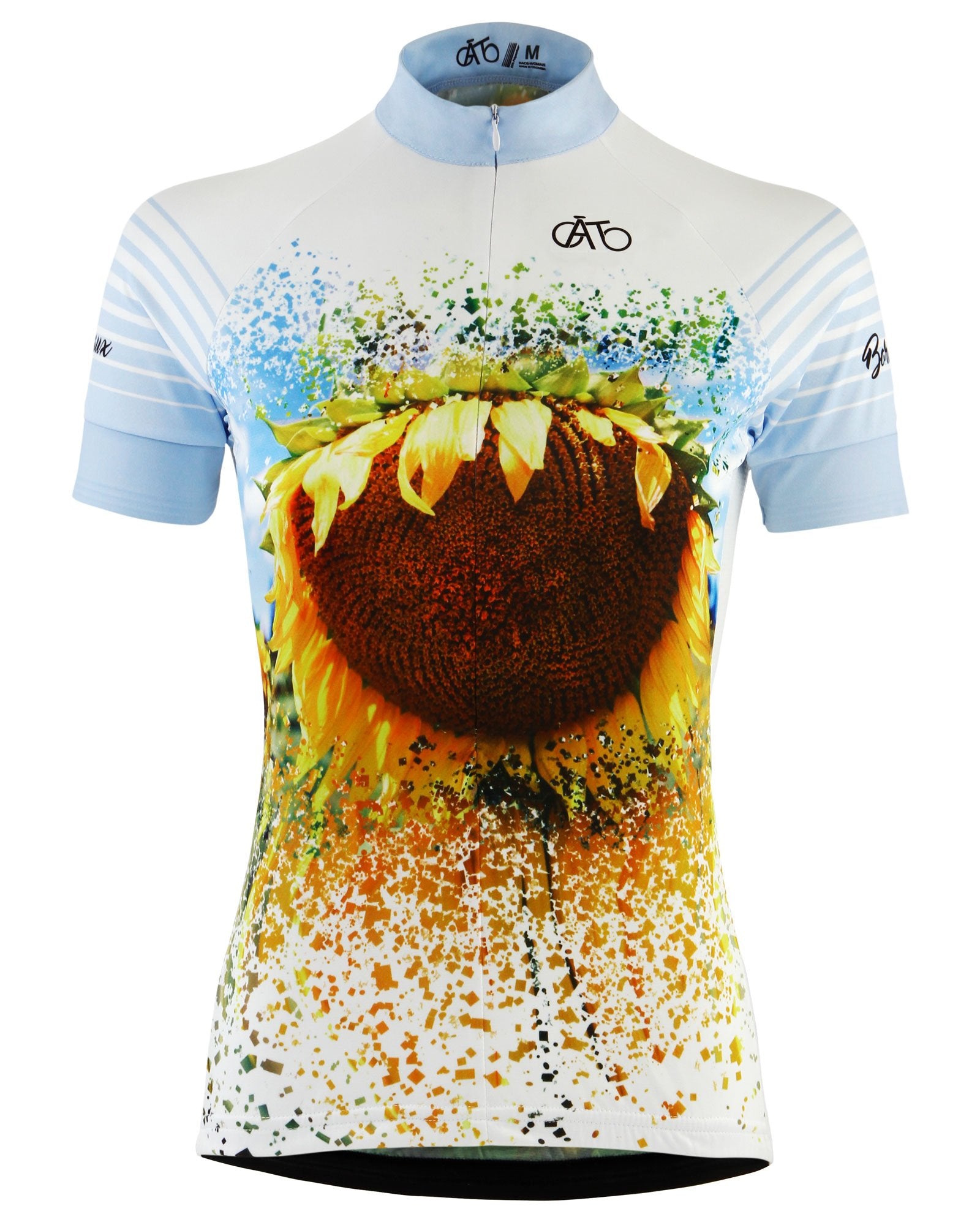 AT | Club Fit | Short Sleeve Cycling Jersey Bordeaux - Sunflower | WOMEN