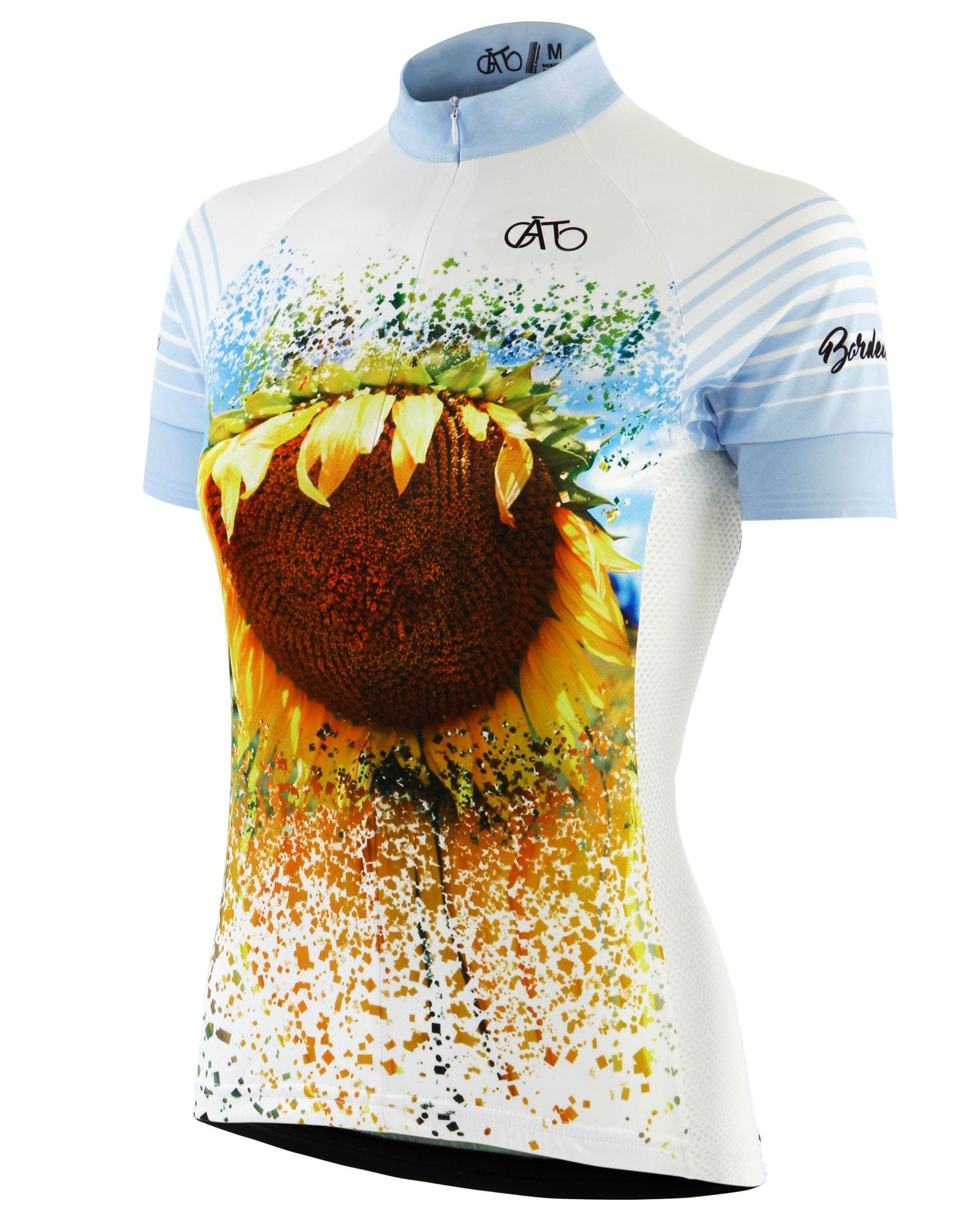 AT | Club Fit | Short Sleeve Cycling Jersey Bordeaux - Sunflower | WOMEN