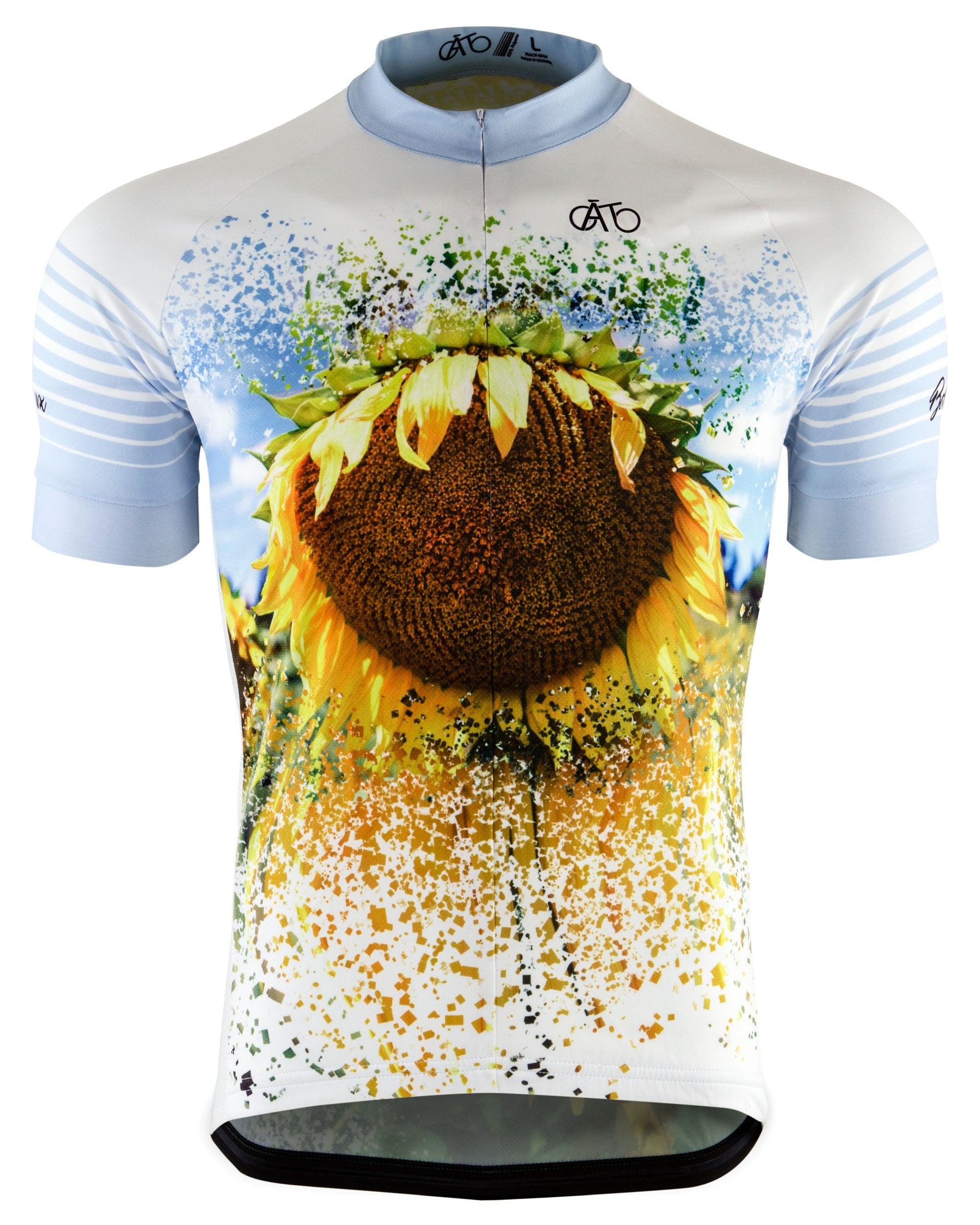 AT | Club Fit | Short Sleeve Cycling Jersey Bordeaux - Sunflower | MEN