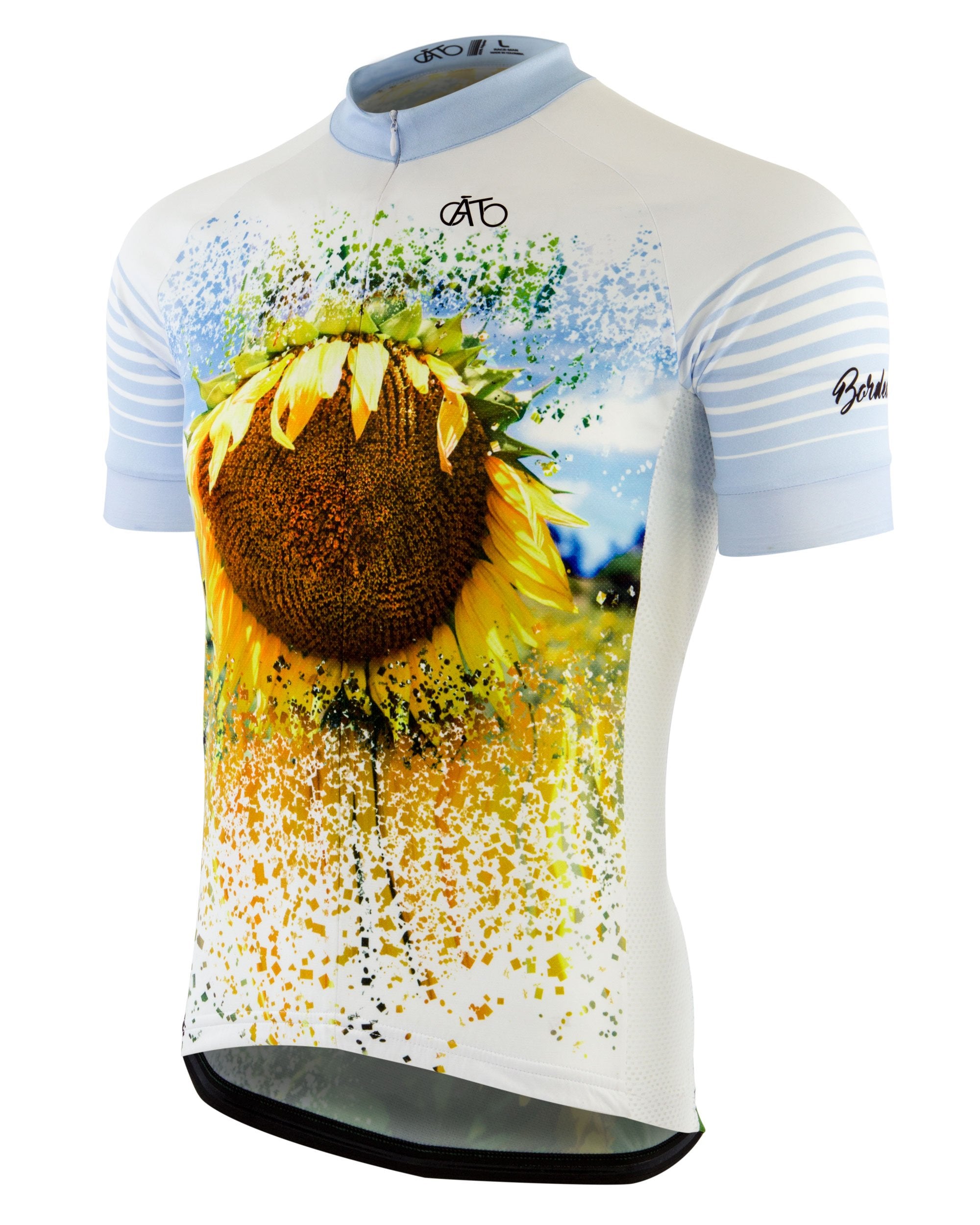 AT | Club Fit | Short Sleeve Cycling Jersey Bordeaux - Sunflower | MEN