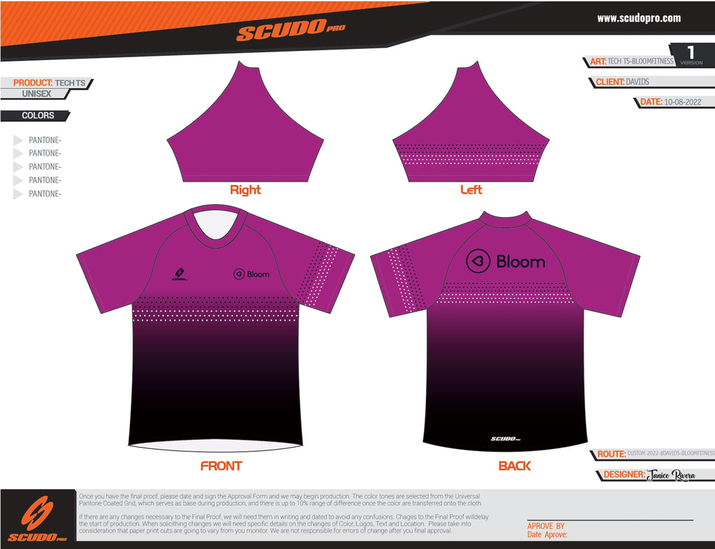 Bloom Fitness  | Podium PRO shirt | Unisex