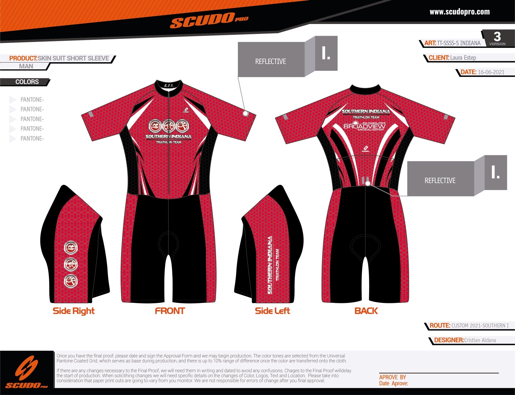 Southern Indiana | Trisuit 2021 RED Short Sleeve | Men and Woman