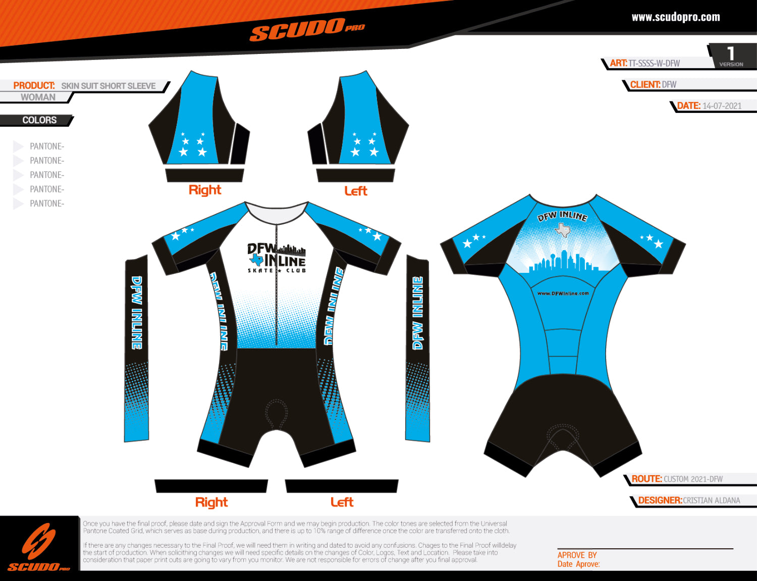 DFW Inline | SKINSUIT | NO pad | Men and Women