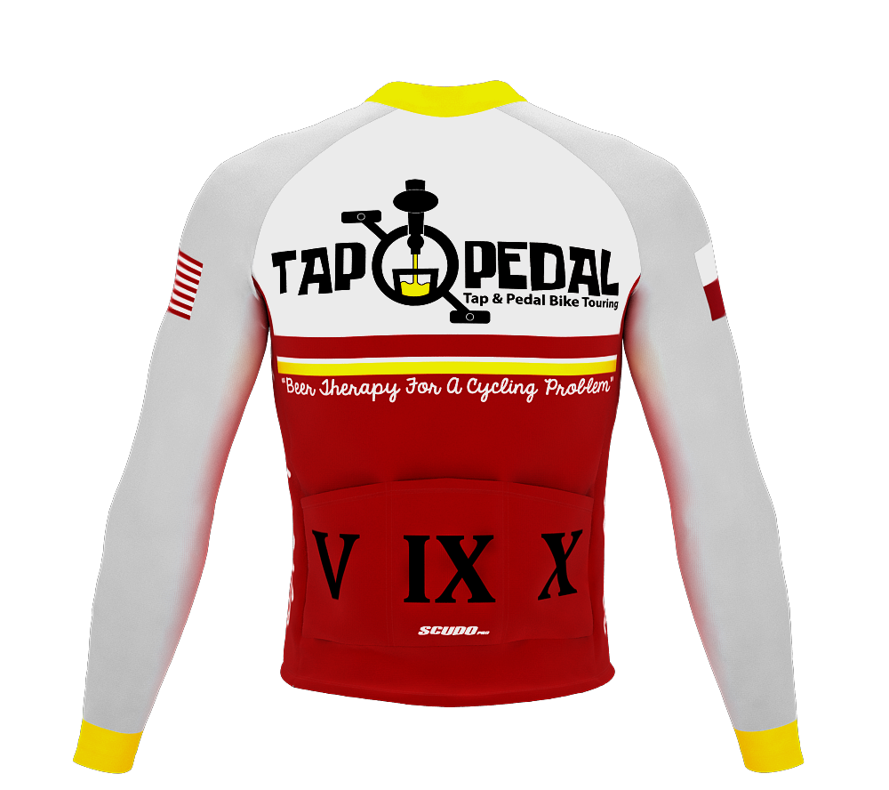 Tap and Pedal | PRO-Thermal | Long  Sleeve Cycling Jersey  | Full Zip | Men and Women