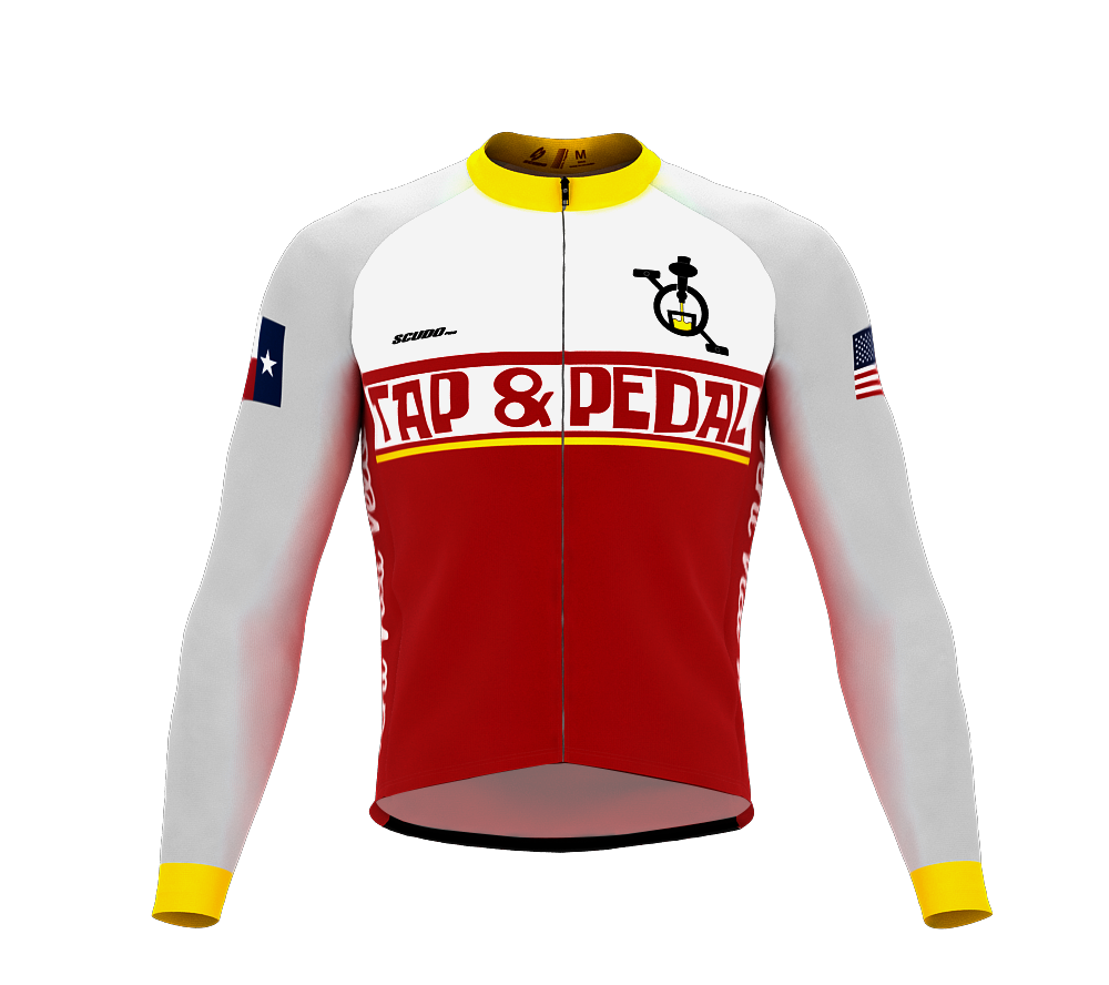 Tap and Pedal | PRO-Thermal | Long  Sleeve Cycling Jersey  | Full Zip | Men and Women