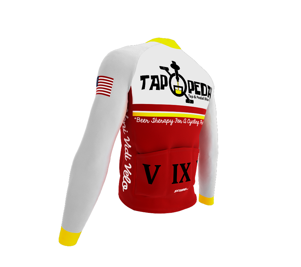 Tap and Pedal | PRO-Thermal | Long  Sleeve Cycling Jersey  | Full Zip | Men and Women