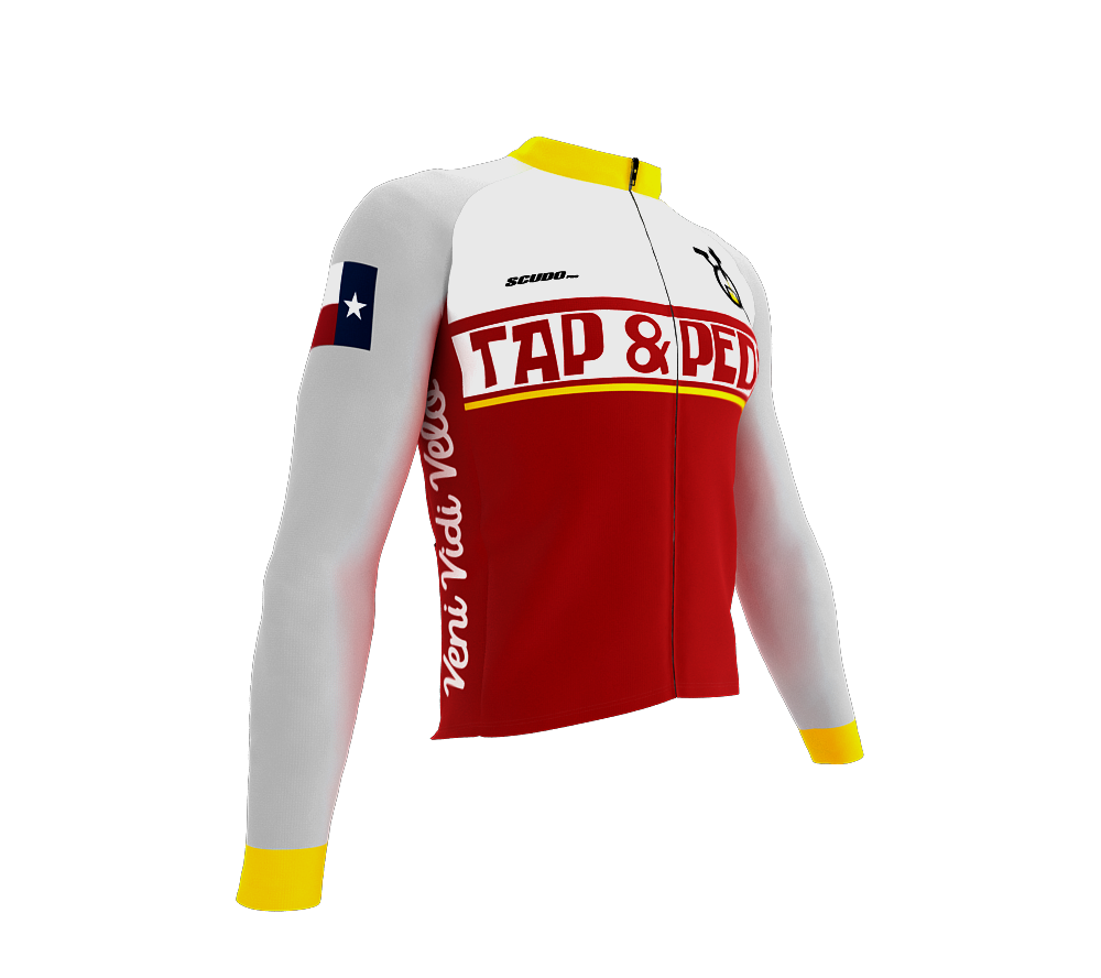Tap and Pedal | PRO-Thermal | Long  Sleeve Cycling Jersey  | Full Zip | Men and Women