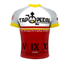 Tap and Pedal | PRO - RELAXED Fit | Short Sleeve Cycling Jersey RED 2019 | Full Front zip | Tour Fabric | Reflectives | Back pocket zip | Flat Stitch | Bands | Men and Women