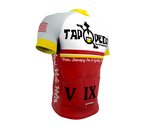 Tap and Pedal | PRO - RELAXED Fit | Short Sleeve Cycling Jersey RED 2019 | Full Front zip | Tour Fabric | Reflectives | Back pocket zip | Flat Stitch | Bands | Men and Women