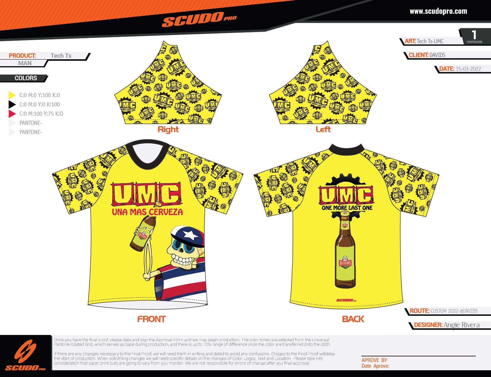 UMC | Podium Shirt | Yellow | Unisex