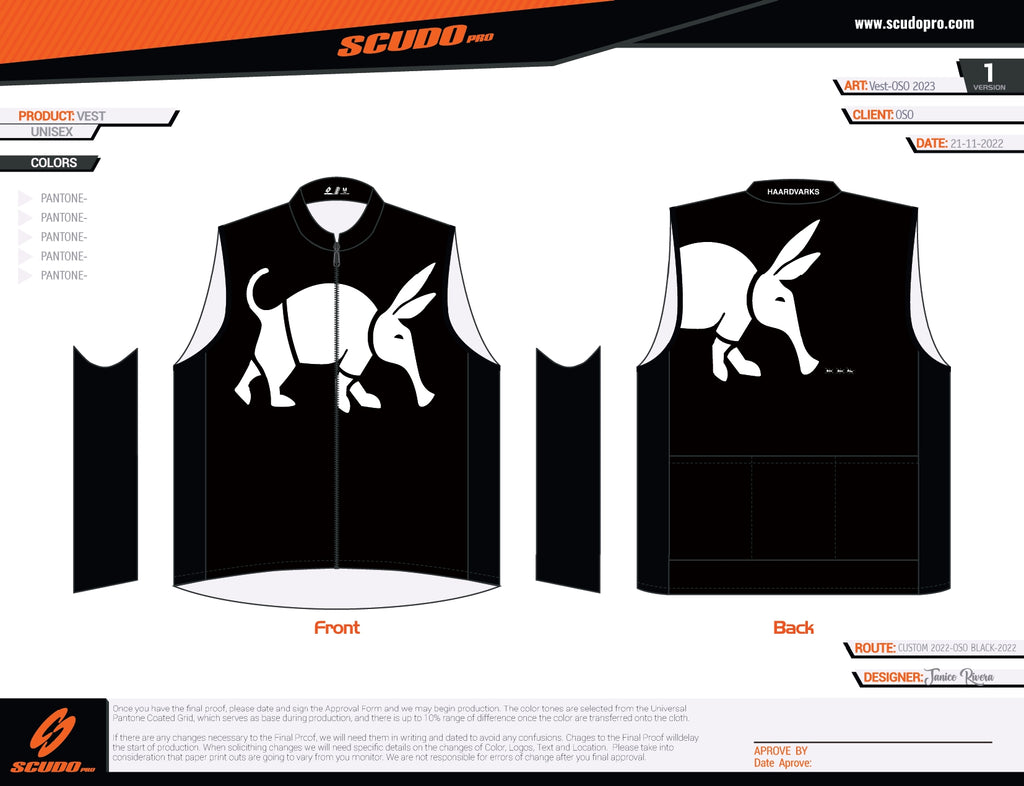 Oso-Varks | Black / White Vest