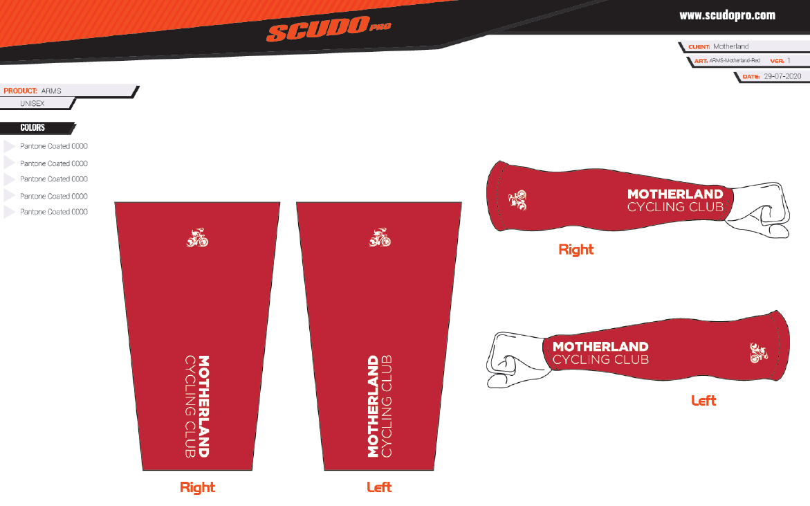 MOTHERLAND Red | Arm Sleeves UV Protection | Unisex