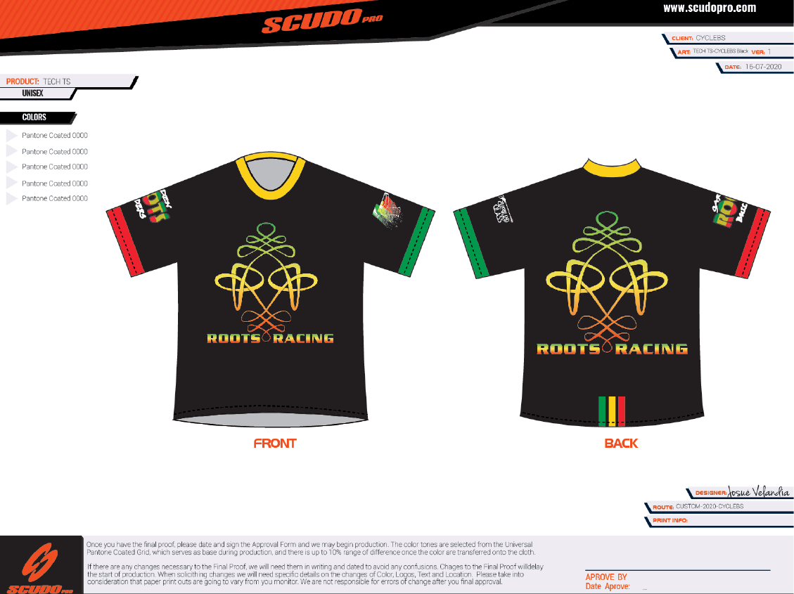 Roots Racing | Tech T Black | Unisex