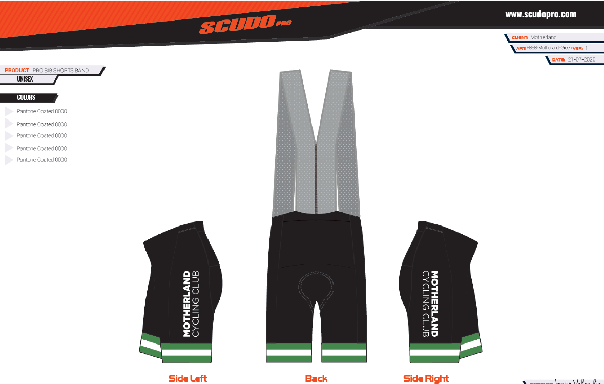 MOTHERLAND Green  | PRO-BIB Cycling Shorts  | Men and Women