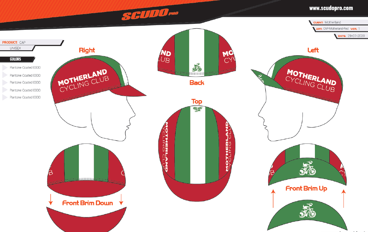 MOTHERLAND Red | Cycling CAP | Unisex