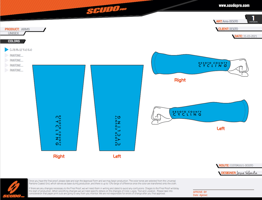 Desoto County | Arm Sleeves UV Protection | Unisex