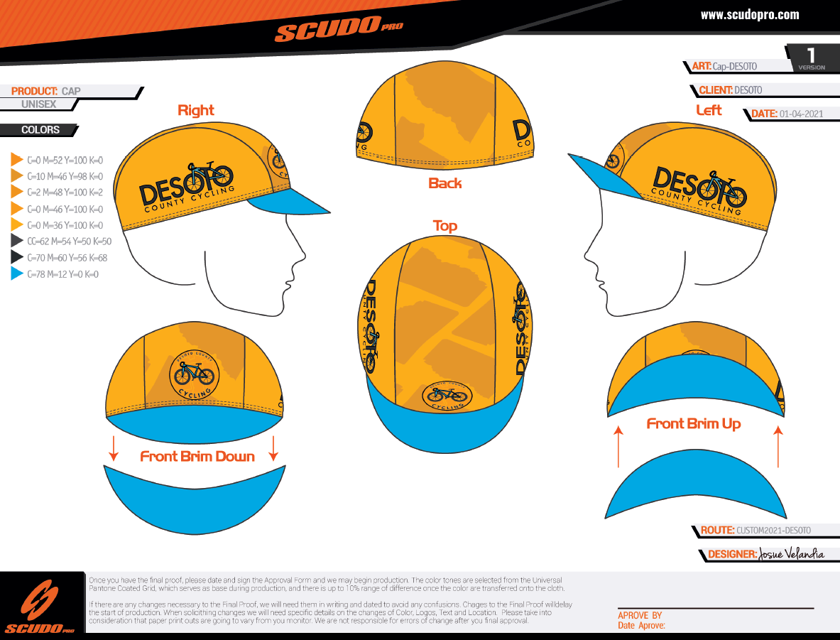 Desoto County | Cycling CAP | Unisex