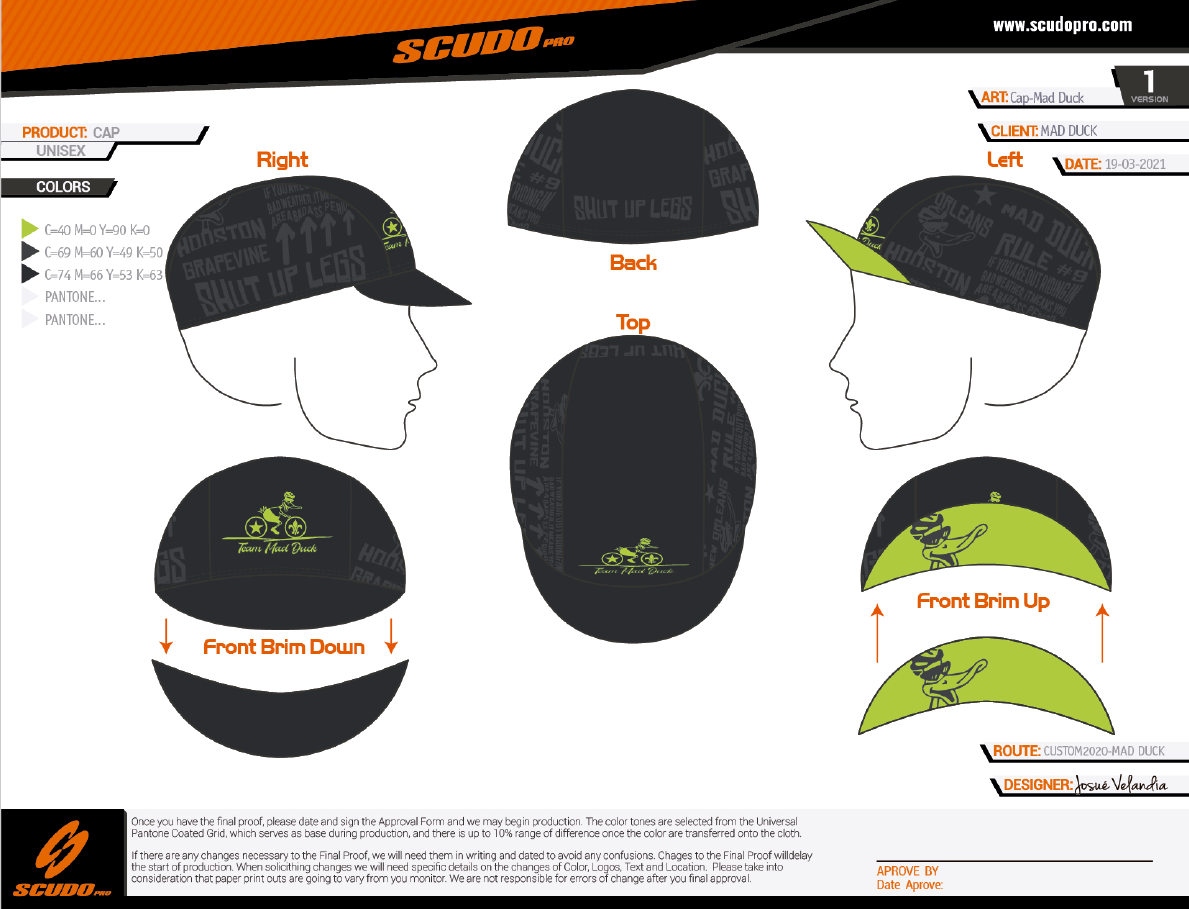 Team Mad Duck | Cycling CAP | Unisex
